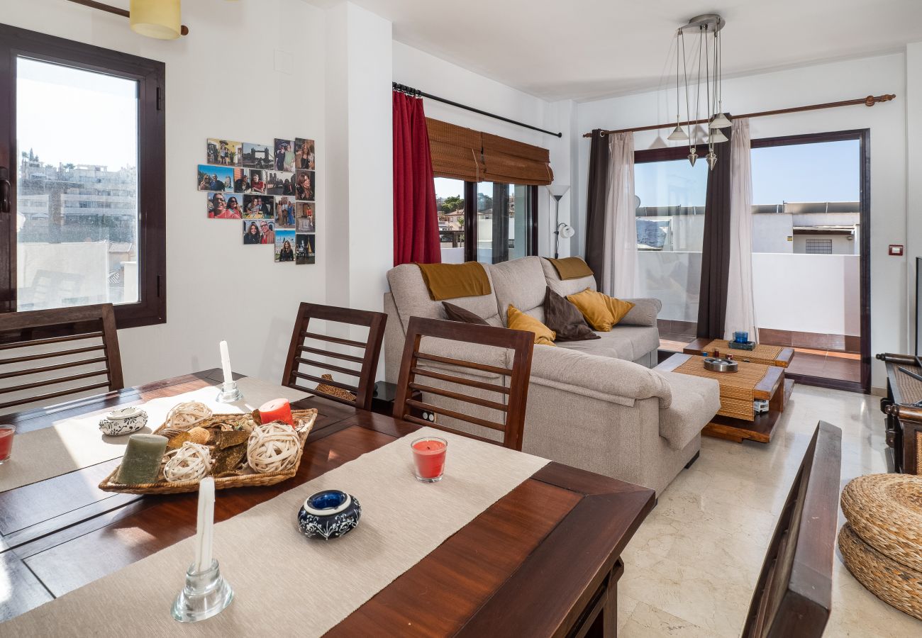 Apartamento en Mijas Costa - Riviera Park, terraza y piscina