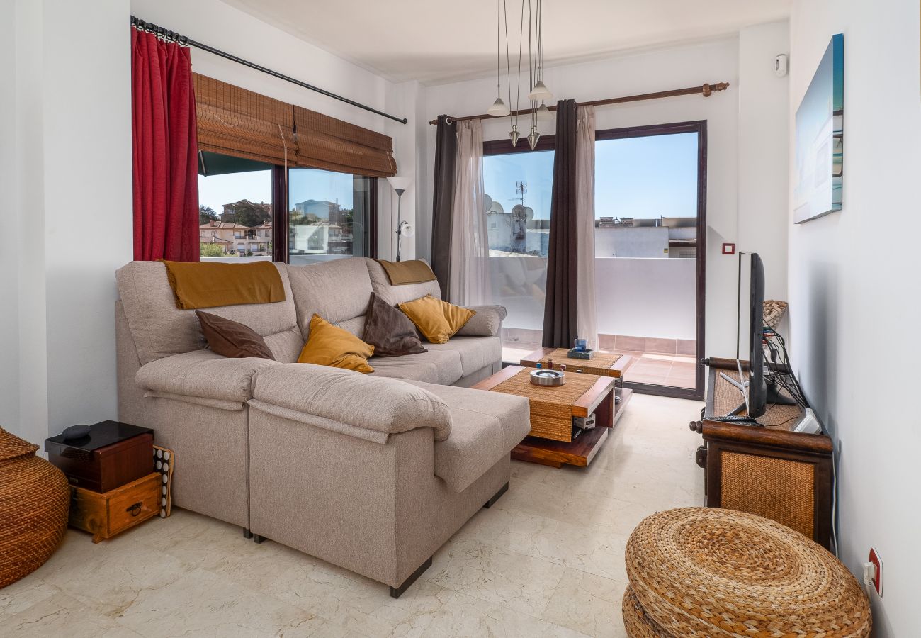 Apartamento en Mijas Costa - Riviera Park, terraza y piscina